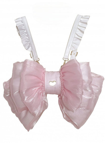 Best Seller Light Pink Cute Big Bow Backpack 3 Size Options