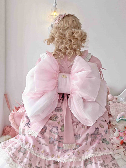 Best Seller Light Pink Cute Big Bow Backpack 3 Size Options