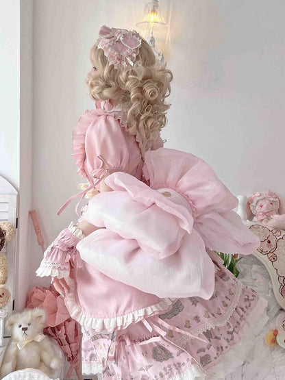 Best Seller Light Pink Cute Big Bow Backpack 3 Size Options