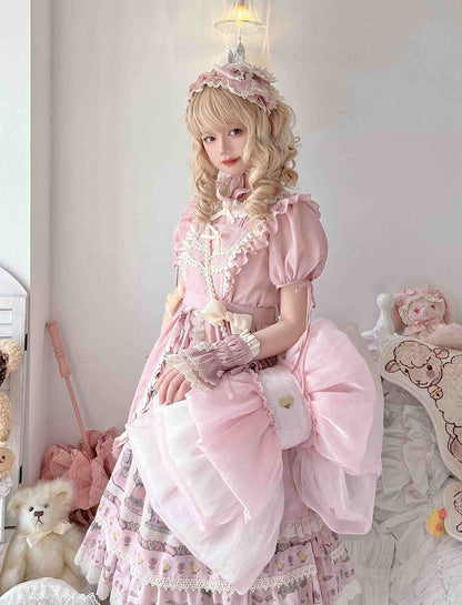 Best Seller Light Pink Cute Big Bow Backpack 3 Size Options