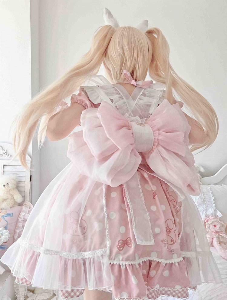 Best Seller Light Pink Cute Big Bow Backpack 3 Size Options