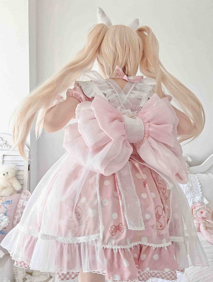 Best Seller Light Pink Cute Big Bow Backpack 3 Size Options