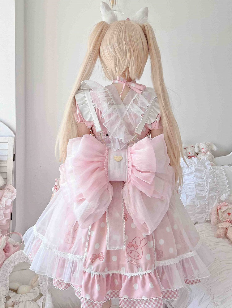 Best Seller Light Pink Cute Big Bow Backpack 3 Size Options
