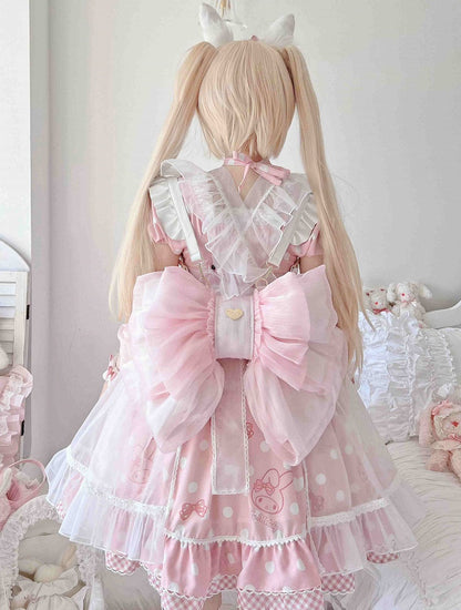 Best Seller Light Pink Cute Big Bow Backpack 3 Size Options