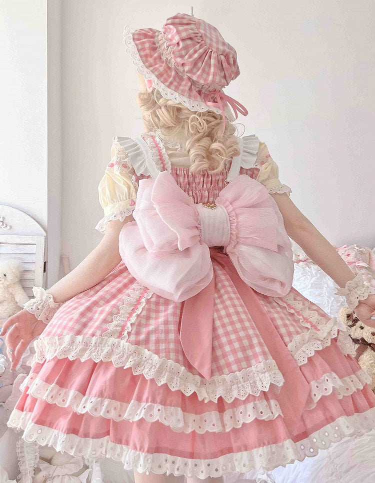 Best Seller Light Pink Cute Big Bow Backpack 3 Size Options