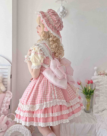 Best Seller Light Pink Cute Big Bow Backpack 3 Size Options