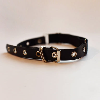 Studs Decorated Black PU Garter