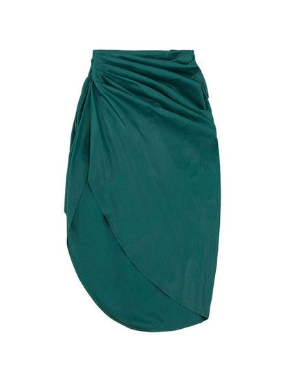 Emerald Side Thigh-high Slit Skirt