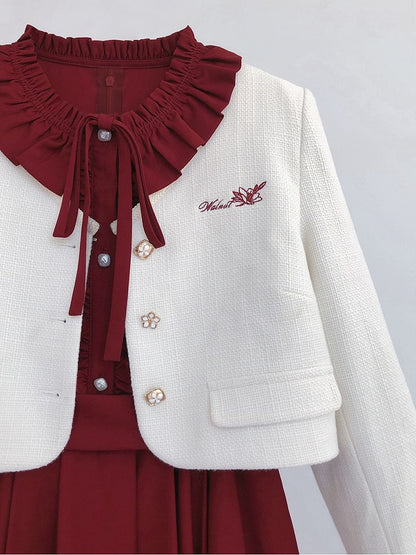 Wine Red Vintage Bow Tie