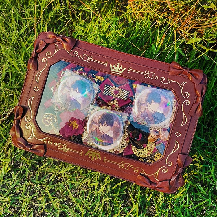 Zip Closure Vintage Picture Frame-shaped Lolita Crossbody Itabag