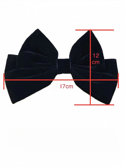 Black Velvet Bowknot Hairclip