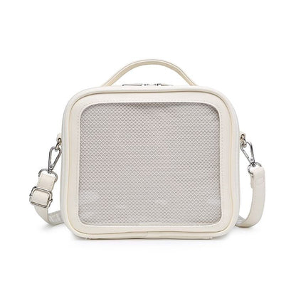 Sky Blue/Pink/Purple/White/Apricot PU Square Crossbody Ita Bag