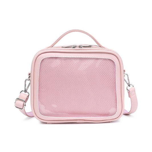 Sky Blue/Pink/Purple/White/Apricot PU Square Crossbody Ita Bag