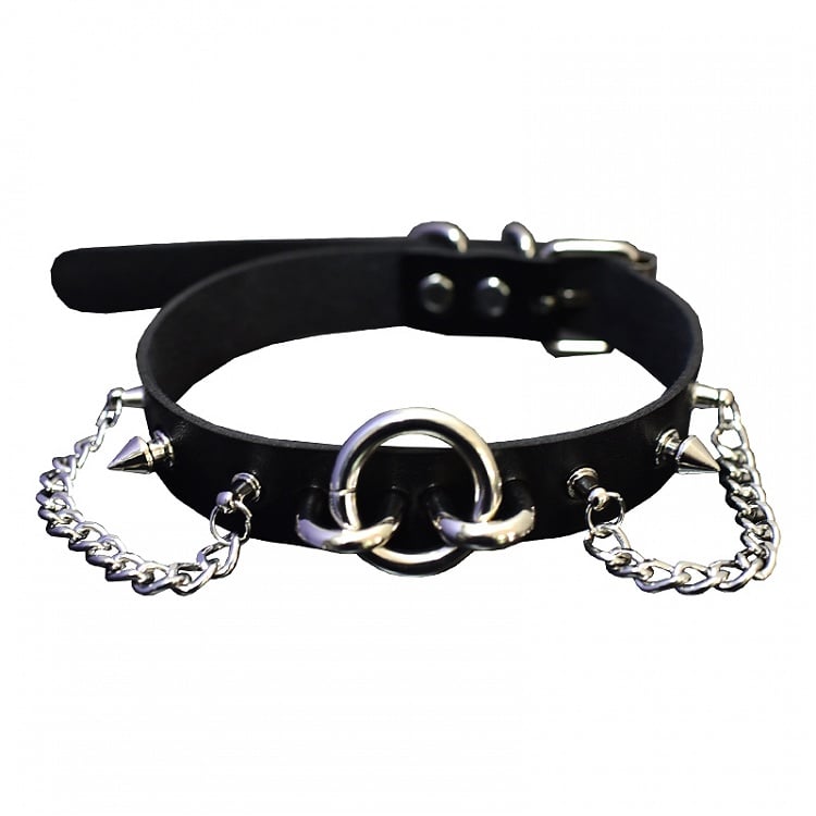 Punk Metal Chain Studs Decorated Choker