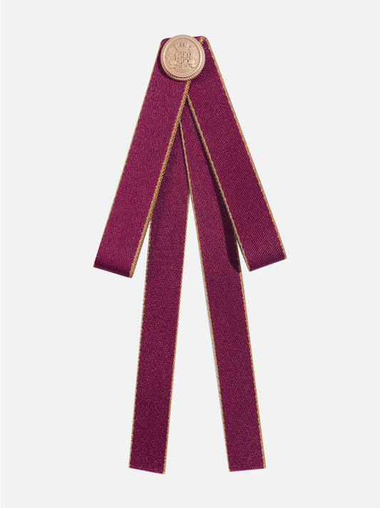 Wine Red / Black / Dark Blue Bow Brooch