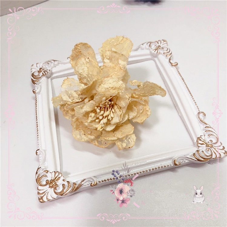 12 Color Options Floral Design Retro Hairclip