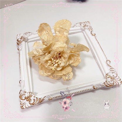 12 Color Options Floral Design Retro Hairclip