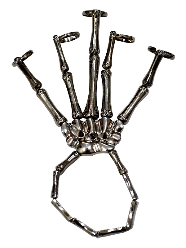 Metal Skeleton Hand Finger Accessory Black/Gold/Colorful