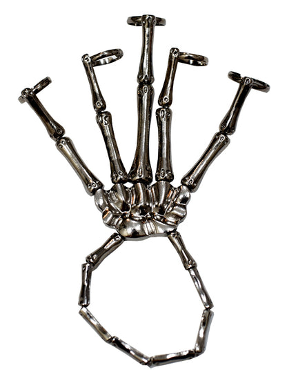 Metal Skeleton Hand Finger Accessory Black/Gold/Colorful