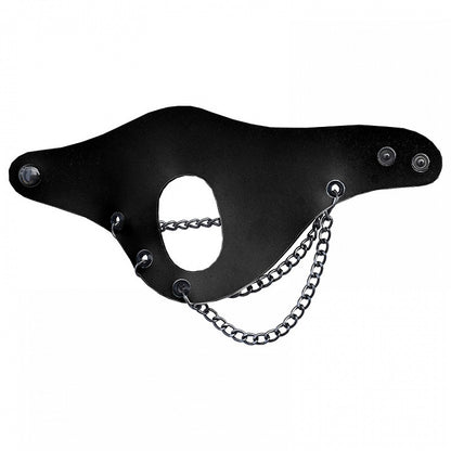Black / White PU Chain Glove