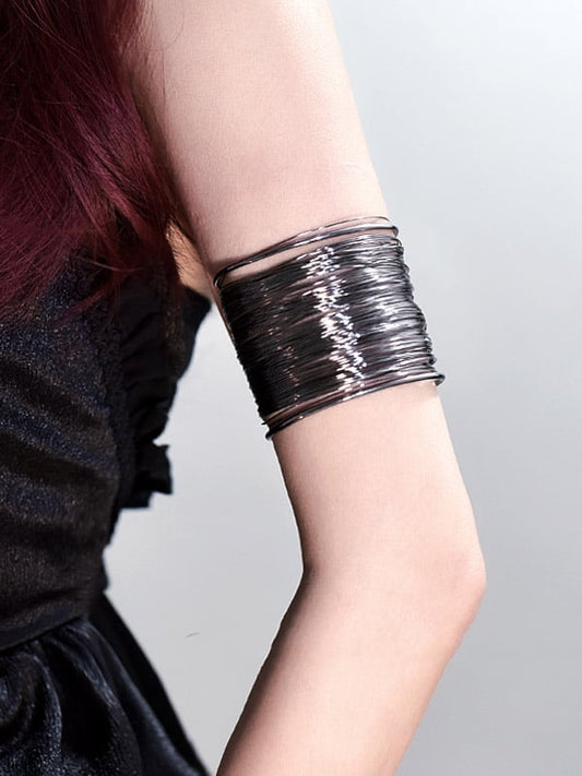 Cyberpunk Gothic Black /Silver Armlet