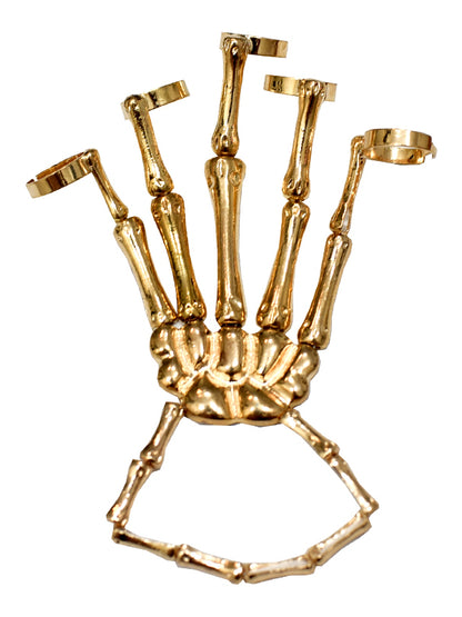 Metal Skeleton Hand Finger Accessory Black/Gold/Colorful