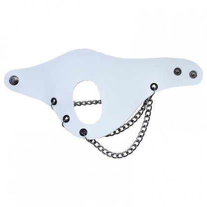 Black / White PU Chain Glove