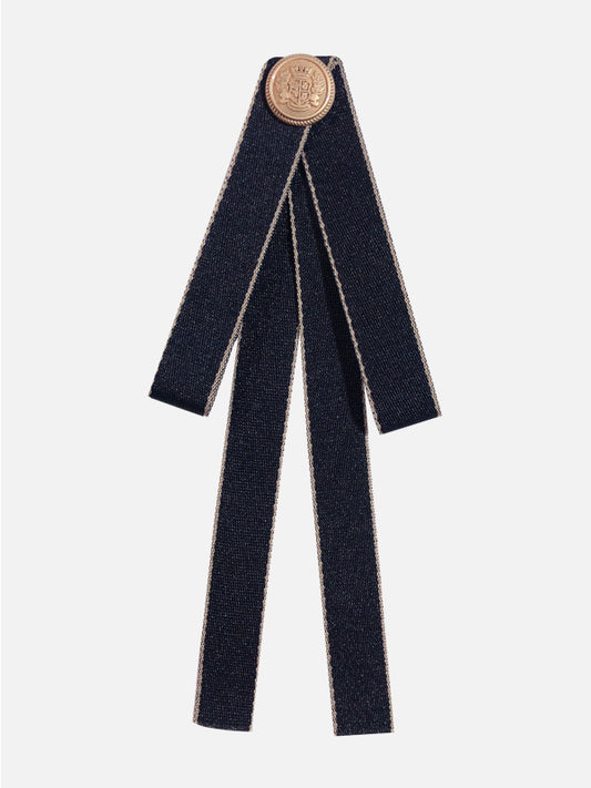 Wine Red / Black / Dark Blue Bow Brooch