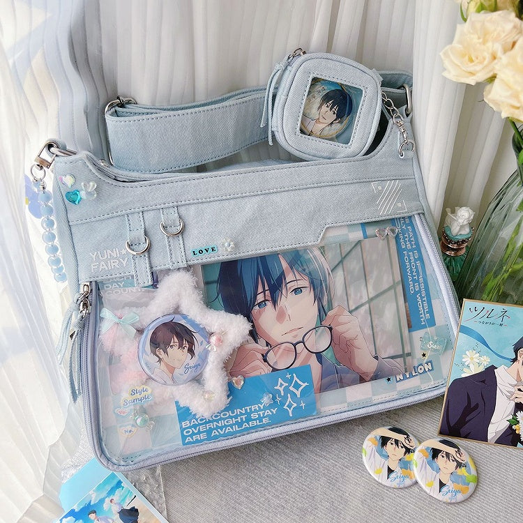 Light Blue Denim Ita Crossbody Bag