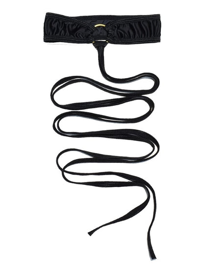 Black/White Leg Strap Leg Decoration