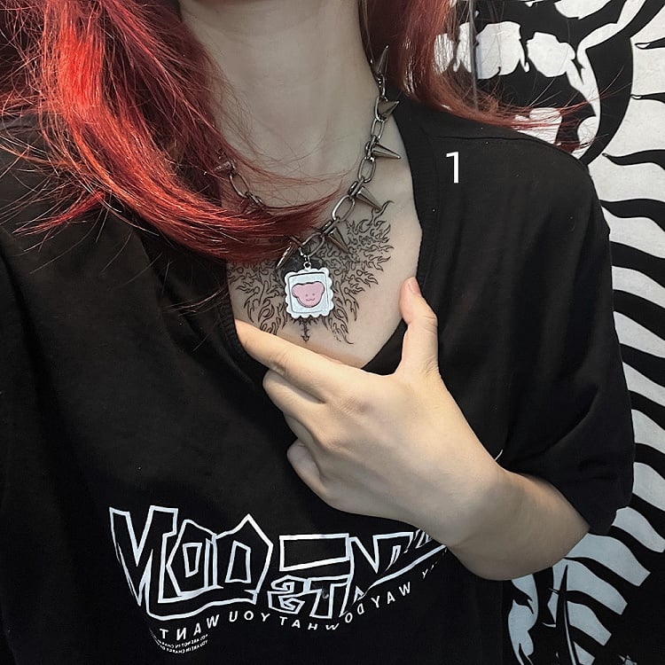 Punk Metal Studs Design Bear Choker