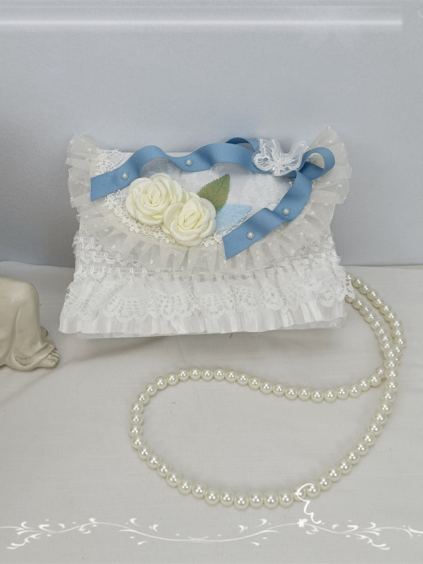 6 Color Options Bow Roses Design Lace Handmade Lolita Crossbody