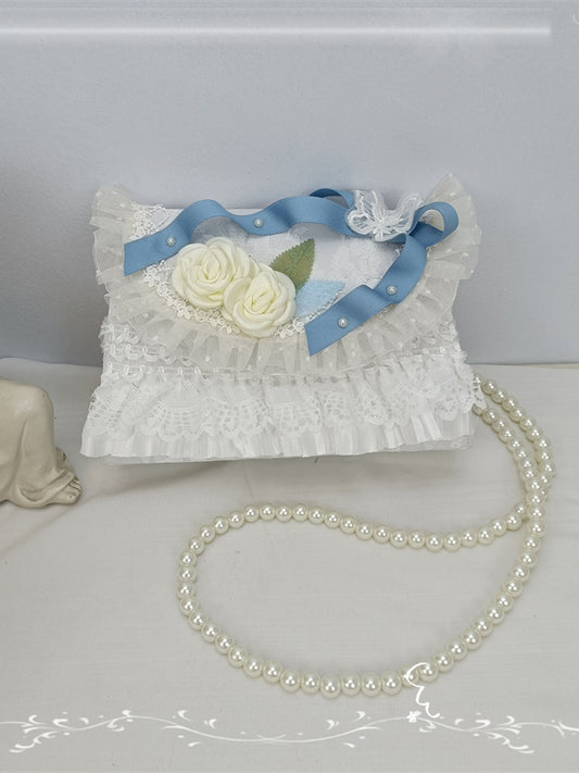 6 Color Options Bow Roses Design Lace Handmade Lolita Crossbody