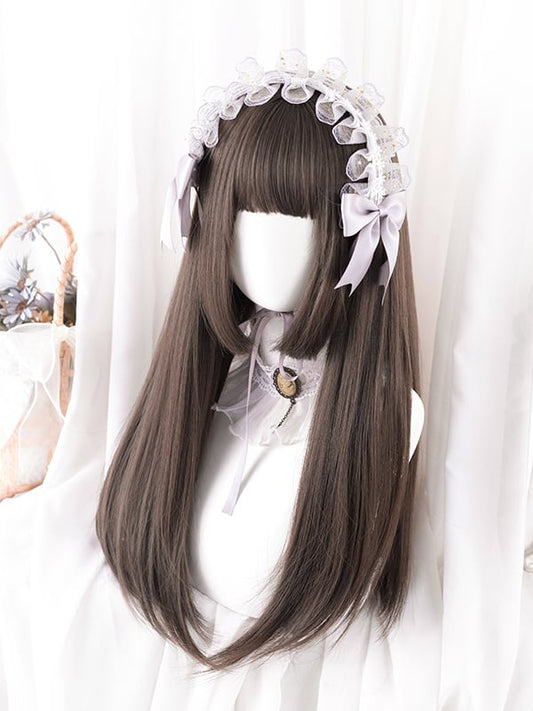 Clearance-Brown Princess Cut Straight Synthetic Wig