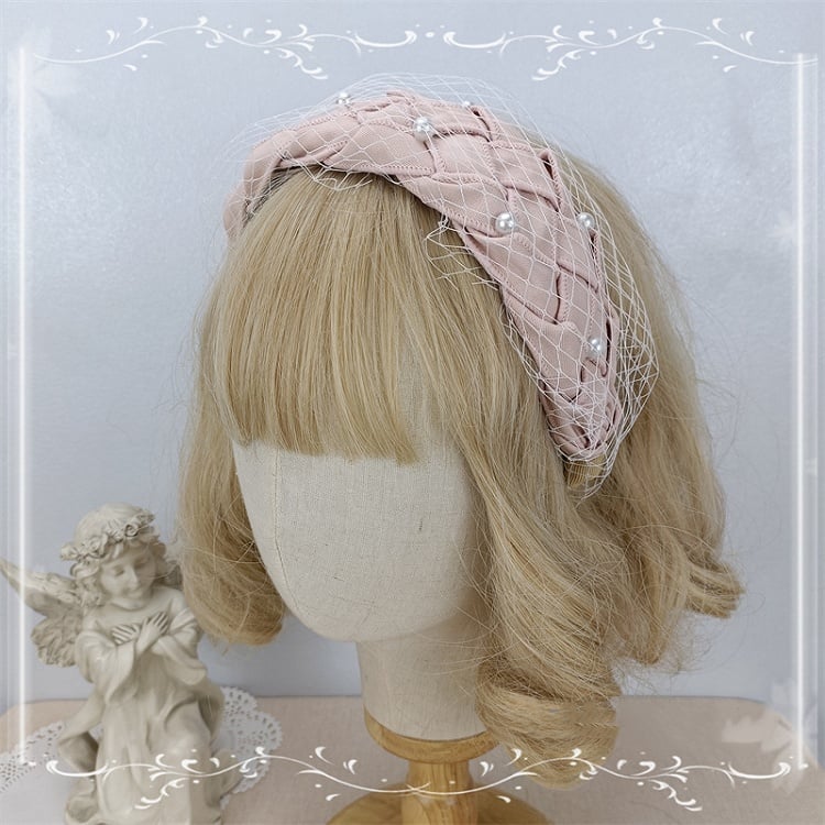 Beige/Black/Pink Vintage Bead Details KC