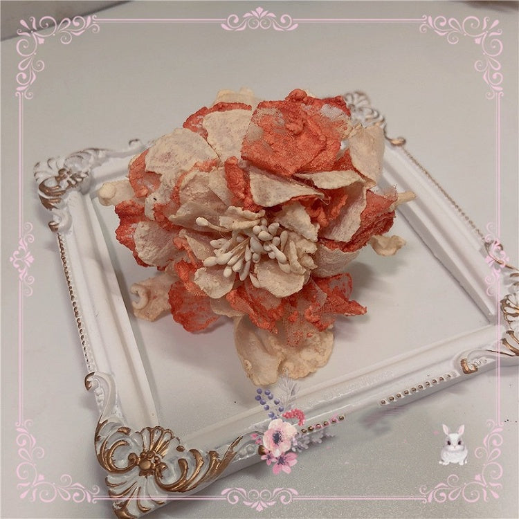 12 Color Options Floral Design Retro Hairclip