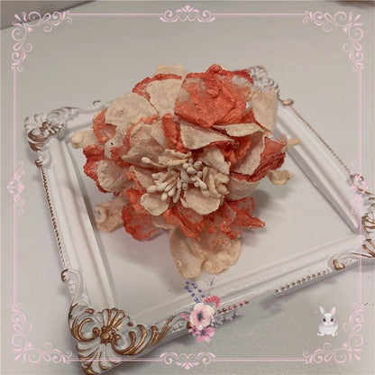 12 Color Options Floral Design Retro Hairclip