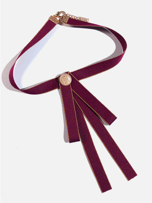 Wine Red / Black / Dark Blue Bow Tie