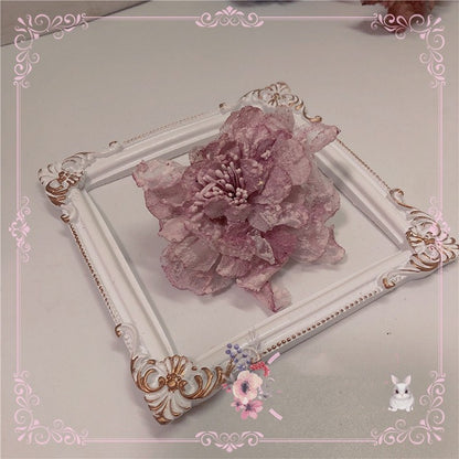 12 Color Options Floral Design Retro Hairclip