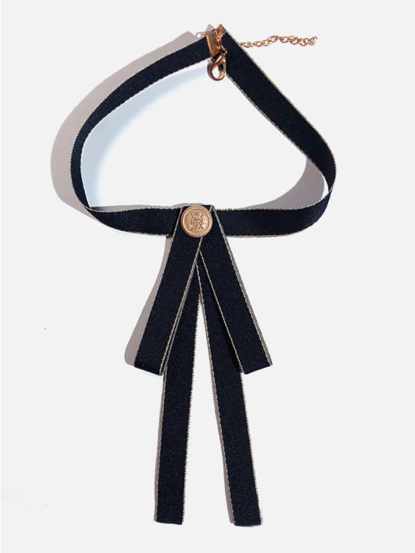 Wine Red / Black / Dark Blue Bow Tie