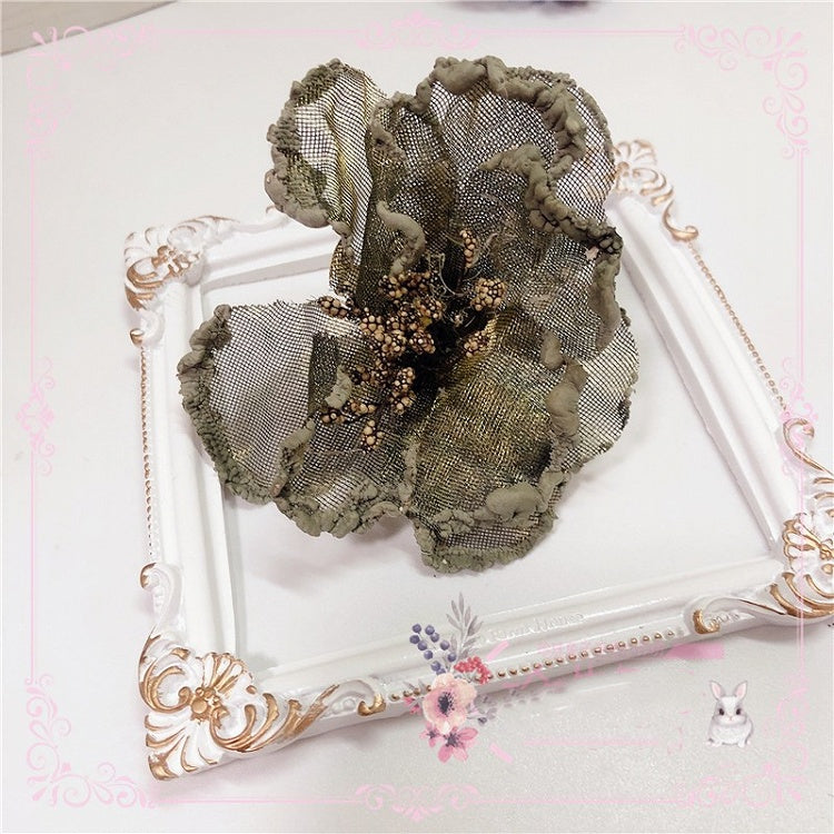 12 Color Options Floral Design Retro Hairclip