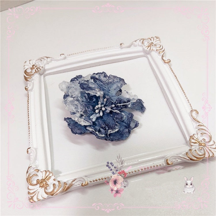 12 Color Options Floral Design Retro Hairclip