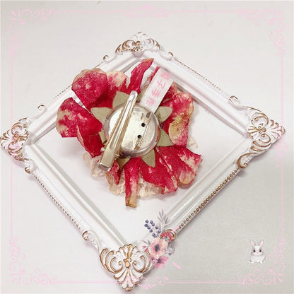 12 Color Options Floral Design Retro Hairclip