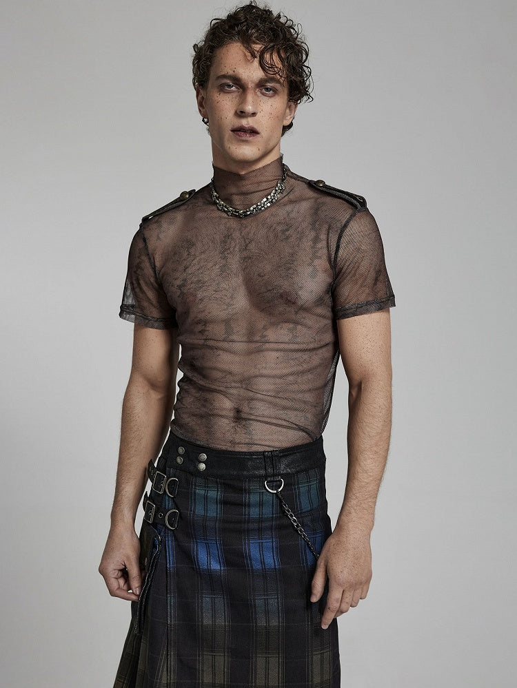 Coffee Doomsday Printed Mesh T-shirt