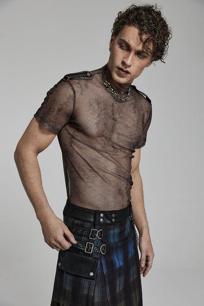 Coffee Doomsday Printed Mesh T-shirt