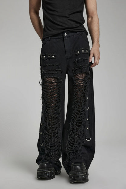 Black Doomsday Ripped Pants