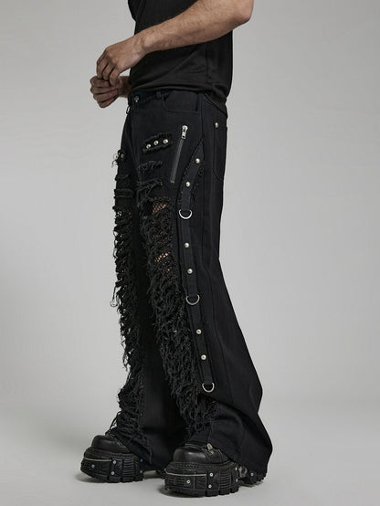Black Doomsday Ripped Pants