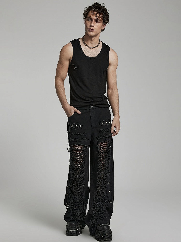 Black Doomsday Ripped Pants
