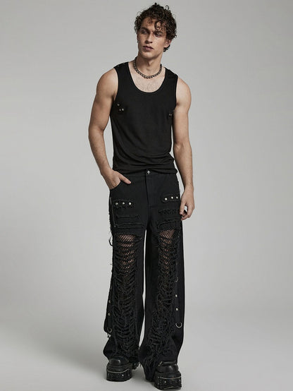 Black Doomsday Ripped Pants