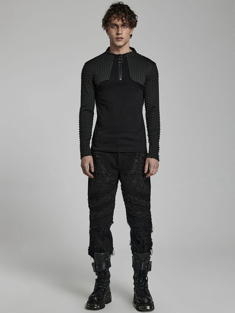 Black Cyber Handsome Long Sleeve T-shirt